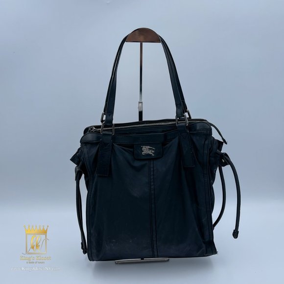 BURBERRY BUCKLEIGH BLACK NYLON TOTE BAG - Picture 1 of 8